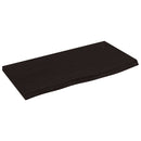 bordplade til badeværelse 60x30x2 cm massivt træ mørkebrun