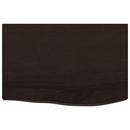 bordplade til badeværelse 60x40x(2-6) cm massivt træ mørkebrun