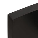 bordplade til badeværelse 60x50x(2-4) cm massivt træ mørkebrun
