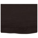 bordplade til badeværelse 60x60x(2-4) cm massivt træ mørkebrun