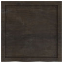 bordplade til badeværelse 60x60x(2-4) cm massivt træ mørkebrun