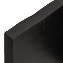 bordplade til badeværelse 60x60x(2-4) cm massivt træ mørkebrun