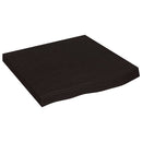 bordplade til badeværelse 60x60x(2-6) cm massivt træ mørkebrun