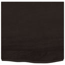 bordplade til badeværelse 60x60x(2-6) cm massivt træ mørkebrun