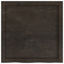 bordplade til badeværelse 60x60x(2-6) cm massivt træ mørkebrun