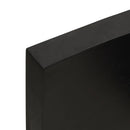 bordplade til badeværelse 80x60x(2-6) cm massivt træ mørkebrun