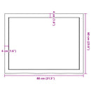 bordplade til badeværelse 80x60x(2-6) cm massivt træ mørkebrun