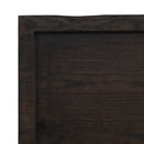 bordplade til badeværelse 100x50x(2-4) cm massivt træ mørkebrun