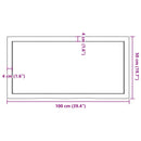 bordplade til badeværelse 100x50x(2-4) cm massivt træ mørkebrun