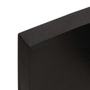 bordplade til badeværelse 100x50x(2-6) cm massivt træ mørkebrun