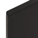 bordplade til badeværelse 100x60x2 cm massivt træ mørkebrun