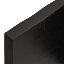 bordplade til badeværelse 100x60x(2-4) cm massivt træ mørkebrun
