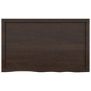 bordplade til badeværelse 100x60x(2-6) cm massivt træ mørkebrun