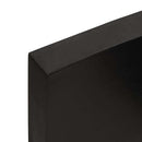 bordplade til badeværelse 100x60x(2-6) cm massivt træ mørkebrun