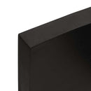 bordplade til badeværelse 120x40x(2-6) cm massivt træ mørkebrun