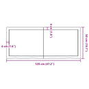 bordplade til badeværelse 120x50x(2-4) cm massivt træ mørkebrun