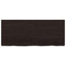 bordplade til badeværelse 120x50x(2-6) cm massivt træ mørkebrun