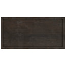 bordplade til badeværelse 120x60x(2-6) cm massivt træ mørkebrun