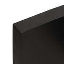bordplade til badeværelse 120x60x(2-6) cm massivt træ mørkebrun
