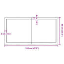 bordplade til badeværelse 120x60x(2-6) cm massivt træ mørkebrun