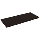 bordplade til badeværelse 140x60x(2-4) cm massivt træ mørkebrun