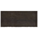 bordplade til badeværelse 140x60x(2-4) cm massivt træ mørkebrun
