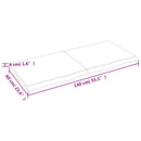 bordplade til badeværelse 140x60x(2-4) cm massivt træ mørkebrun