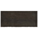 bordplade til badeværelse 140x60x(2-6) cm massivt træ mørkebrun