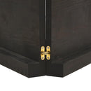 bordplade til badeværelse 140x60x(2-6) cm massivt træ mørkebrun