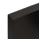 bordplade til badeværelse 140x60x(2-6) cm massivt træ mørkebrun