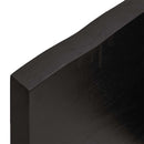 bordplade til badeværelse 160x60x(2-4) cm massivt træ mørkebrun