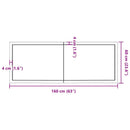 bordplade til badeværelse 160x60x(2-4) cm massivt træ mørkebrun