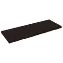 bordplade til badeværelse 160x60x(2-6) cm massivt træ mørkebrun