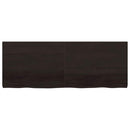 bordplade til badeværelse 160x60x(2-6) cm massivt træ mørkebrun