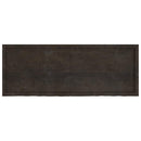 bordplade til badeværelse 160x60x(2-6) cm massivt træ mørkebrun