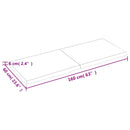 bordplade til badeværelse 160x60x(2-6) cm massivt træ mørkebrun