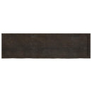 bordplade til badeværelse 180x50x(2-6) cm massivt træ mørkebrun