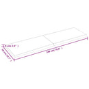 bordplade til badeværelse 180x50x(2-6) cm massivt træ mørkebrun