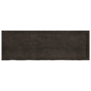 bordplade til badeværelse 180x60x(2-4) cm massivt træ mørkebrun