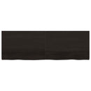 bordplade til badeværelse 180x60x(2-4) cm massivt træ mørkebrun