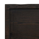 bordplade til badeværelse 180x60x(2-4) cm massivt træ mørkebrun