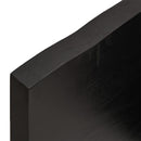 bordplade til badeværelse 180x60x(2-4) cm massivt træ mørkebrun
