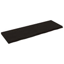 bordplade til badeværelse 180x60x(2-6) cm massivt træ mørkebrun