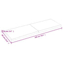 bordplade til badeværelse 180x60x(2-6) cm massivt træ mørkebrun