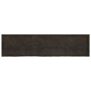 bordplade til badeværelse 200x50x(2-6) cm massivt træ mørkebrun