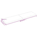 bordplade til badeværelse 200x50x(2-6) cm massivt træ mørkebrun