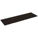 bordplade til badeværelse 200x60x(2-4) cm massivt træ mørkebrun