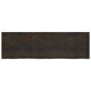 bordplade til badeværelse 200x60x(2-6) cm massivt træ mørkebrun