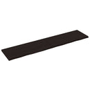 bordplade til badeværelse 220x50x(2-4) cm massivt træ mørkebrun