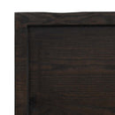 bordplade til badeværelse 220x50x(2-4) cm massivt træ mørkebrun